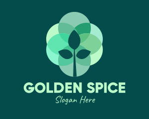 Green Plant Stained Glass logo design