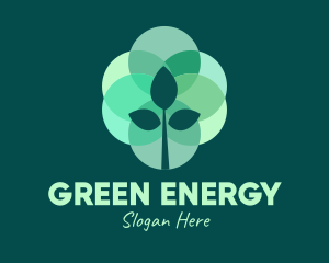 Green Plant Stained Glass logo design