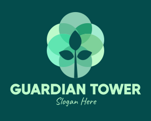 Green Plant Stained Glass logo design