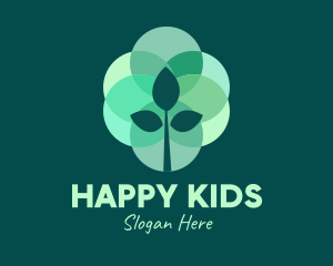 Green Plant Stained Glass logo design