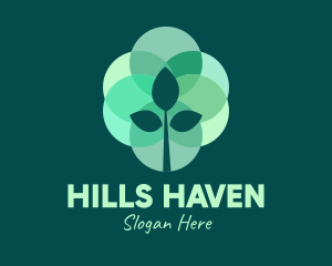 Green Plant Stained Glass logo design