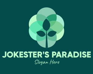 Green Plant Stained Glass logo design