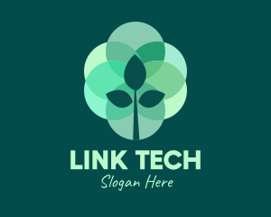 Green Plant Stained Glass logo design