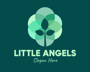 Green Plant Stained Glass logo design