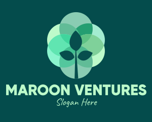 Green Plant Stained Glass logo design