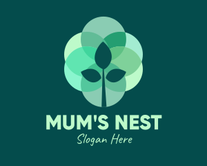 Green Plant Stained Glass logo design