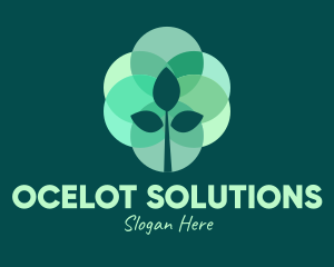 Green Plant Stained Glass logo design