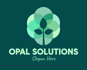 Green Plant Stained Glass logo design