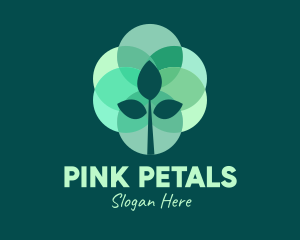 Green Plant Stained Glass logo design