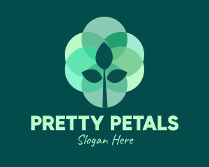 Green Plant Stained Glass logo design