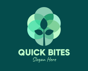 Green Plant Stained Glass logo design