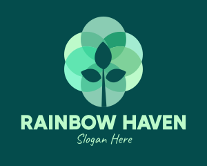 Green Plant Stained Glass logo design