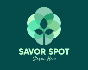 Green Plant Stained Glass logo design