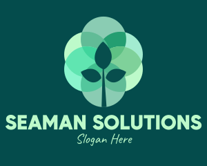 Green Plant Stained Glass logo design