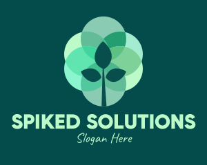 Green Plant Stained Glass logo design