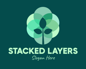 Green Plant Stained Glass logo design