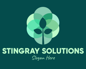 Green Plant Stained Glass logo design