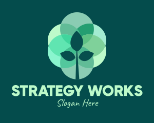 Green Plant Stained Glass logo design