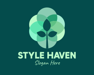 Green Plant Stained Glass logo design