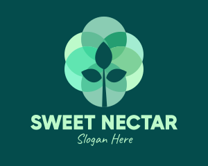 Green Plant Stained Glass logo design