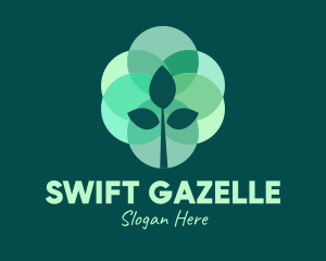 Green Plant Stained Glass logo design