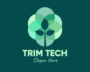 Green Plant Stained Glass logo design