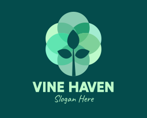 Green Plant Stained Glass logo design