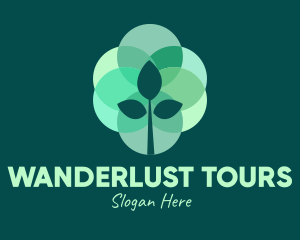 Green Plant Stained Glass logo design