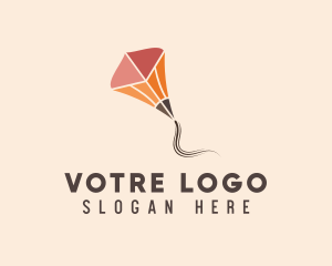 Writing - Flying Kite Pencil logo design