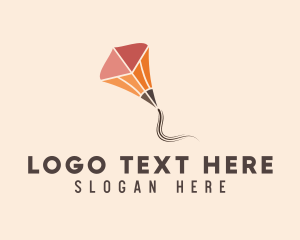 Blogging - Flying Kite Pencil logo design