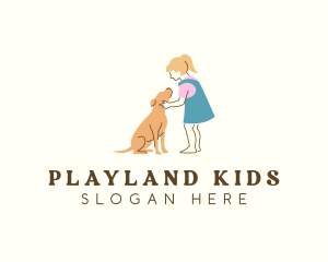 Girl Dog Pet logo design