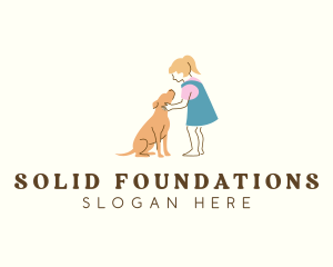 Play - Girl Dog Pet logo design