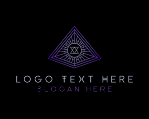 Financial - Technology Pyramid logo design