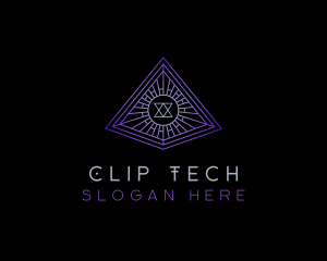 Tech Firm Pyramid logo design