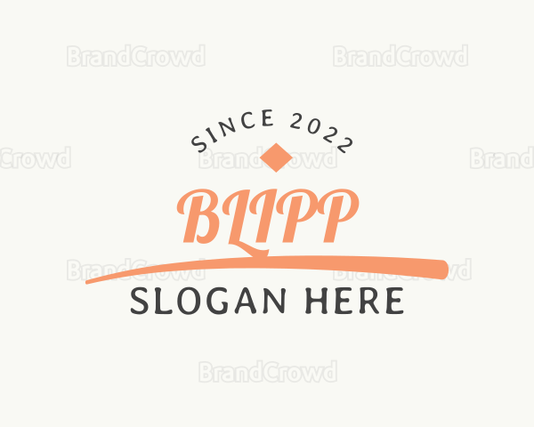 Retro Cursive Branding Logo