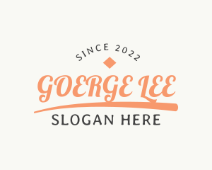 Retro Cursive Branding Logo