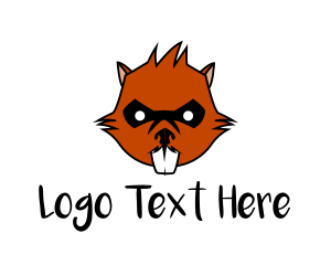Character - Wild Brown Beaver logo design