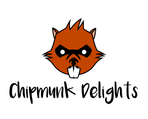 Chipmunk - Wild Brown Beaver logo design