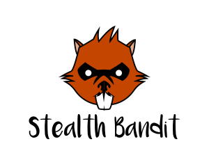 Bandit - Wild Brown Beaver logo design