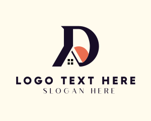 Residence - Residential Home Letter D logo design