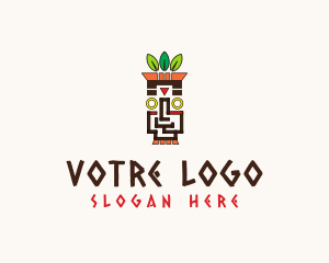 Native - Tribal Tiki Totem logo design