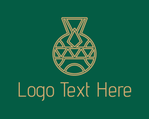Ceramic Shop - Geometric Ceramic Jar logo design