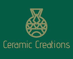 Ceramic - Geometric Ceramic Jar logo design