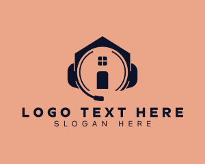 Podcast - House Headphone Record logo design