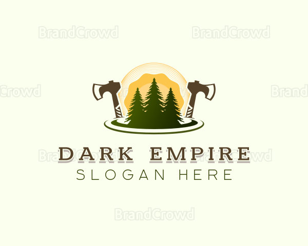 Lumberjack Tree Logging Logo