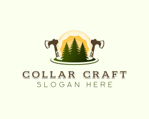 Lumberjack Tree Logging logo design