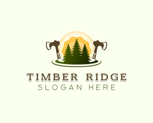 Logging - Lumberjack Tree Logging logo design