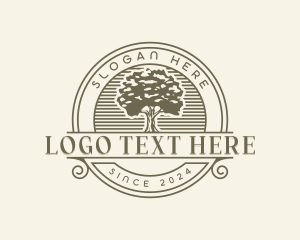 Gardening - Eco Oak Tree Park logo design