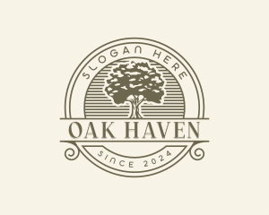 Eco Oak Tree Park logo design