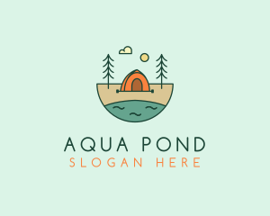 Pond - Lakeside Tent Camping logo design